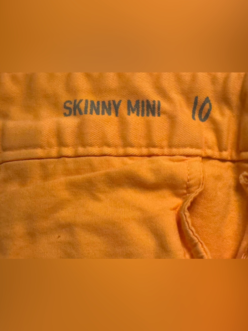 GAP Women's Orange Flat Front Cotton Shorts SIZE 10 - Picture 5 of 5